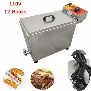 Freidora automática de palitos de queso para perros calientes 110 V 12 clips máquina para freír perros de maíz caliente - Imagen 1 de 24