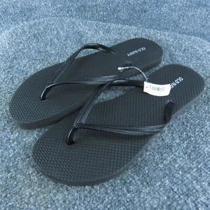Old Navy Women Flip Flop Sandal Shoes Size 8 Medium Black Synthetic - Picture 1 of 9