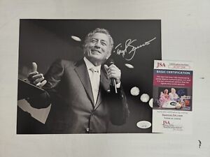 JSA authentic autograph music legend TONY BENNETT signed 8x10