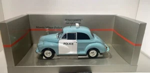 Minichamps 1:18 MORRIS MINOR POLICE CAR BLUE AND WHITE  VERY RARE - Picture 1 of 2