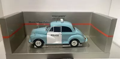 Minichamps 1:18 MORRIS MINOR POLICE CAR BLUE AND WHITE  VERY RARE - Image 1 of 2