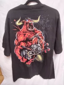 VTG West-Coast Choppers Motorcycle Demon Double Sided Black T-Shirt XL 46-48 NWT - Picture 1 of 8