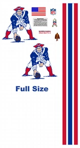 New England Patriots THROWBACK FULL SIZE FOOTBALL 8 Mil Convex Gear wrap - Picture 1 of 1
