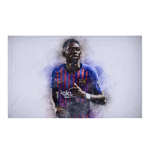 Ousmane Dembele Barcelona Flag Cover
