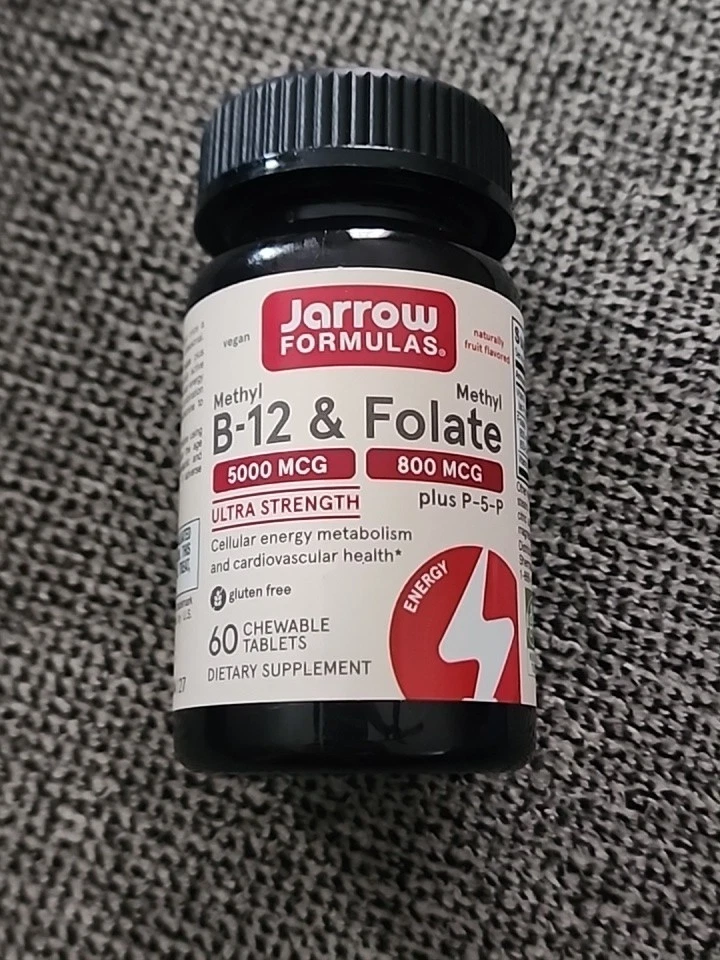 Vegan Methyl B-12 & Methyl Folate, Ultra Strength, Cherry, 60 Chewable Tablets - Image 1 of 1