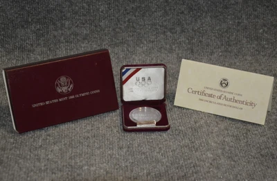 *Empty Box* For 1988-S UNC Seoul Olympic Commem. Silver Dollar Capsule & COA  - Image 1 of 2