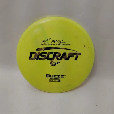Used Discraft ESP Buzzz Yellow (Signature Series: Paul McBeth 6x) 173G Disc Golf - Image 1 of 4