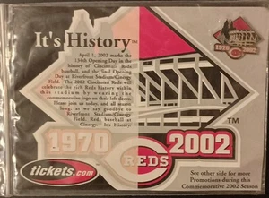 2002 Final Opening Day At Riverfront Stadium Collector Pin - Picture 1 of 3
