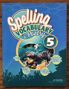 Abeka Spelling Vocabulary and Poetry 5 Sixth Edition Student Book - Picture 1 of 16
