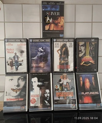 [ 9x-VHS-FILM Konvolut ] Meerjungfrauen Küssen besser | Flatliners | Sliver |... - Bild 1 von 4
