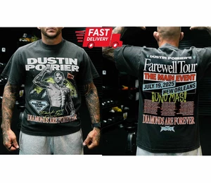 NEW!!! Dustin Poirier Merch The Farewell 2025 reprint T-Shirt All S-4XL - Picture 1 of 4
