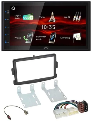 JVC USB Bluetooth MP3 DAB 2DIN Autoradio für Dacia Dokker Duster Lodgy Logan sch - Bild 1 von 4