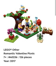 LEGO 40236 Romantic Valentine Picnic, NEW Sealed