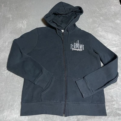 Disneyland Resort Jacket Womens Large Graphic Hoodie Disney Parks Black Zip Up - Image 1 of 4