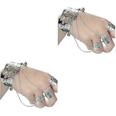  2 Pieces Armkettchen Damen Armband Für Mädchen Legierungsarmband - Bild 1 von 4