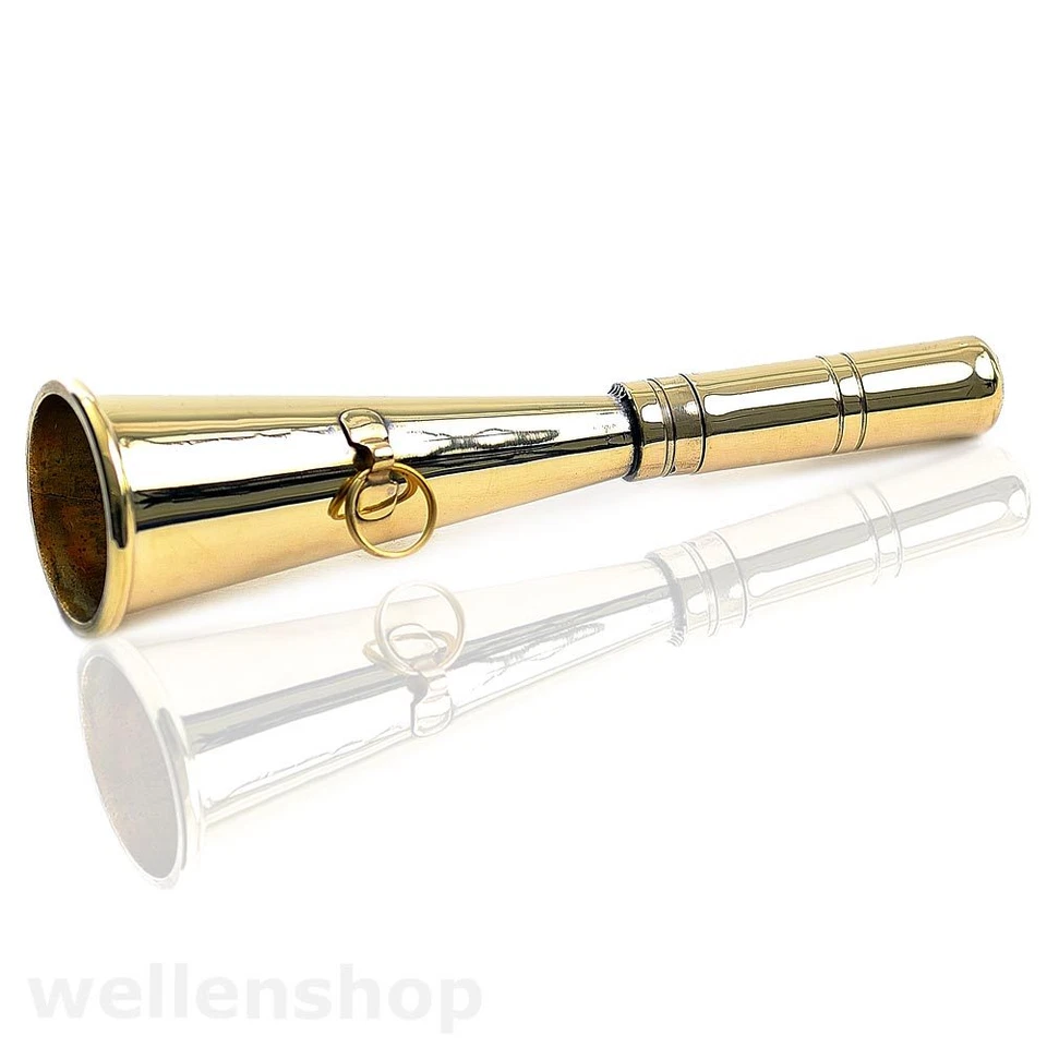 WELLENSHOP Signalhorn Messing Mundnebelhorn Fanfare Tröte Nebelhorn Bootshorn Bootsfanfare