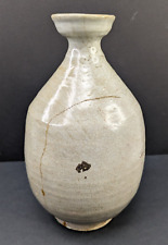 Korean Antique Pottery Bottle Joseon Dynasty 18th Century, 10"