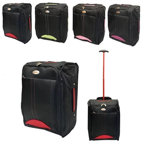 TRAVEL TROLLEY BAGS Cabin Hand Luggage Lightweight Wheeled Suitcase Storage UK - Picture 1 of 15