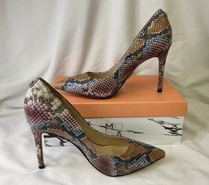 MODA IN PELLE Carai Leather Multi Snake Stiletto Court Shoe SIZE UK 7 EU 40 - Picture 1 of 9