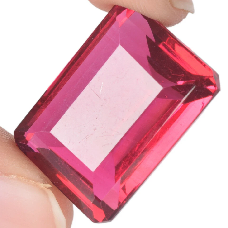 95.0 Ct. Large Pink Tourmaline Emerald Faceted Cut Loose Gemstone Gift for Women - Image 1 of 4