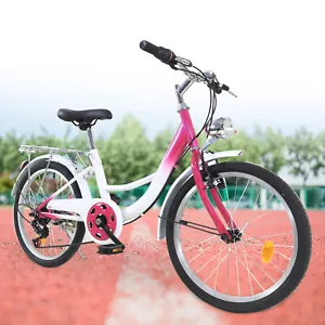 Bicicletta per bambini 20 pollici 6 velocità M?dchen bicicletta rosa bicicletta per bambini city bike con luce - Foto 1 di 12