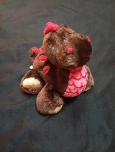 GANZ Webkinz Cocoa Dinosaur HM338 Bean Bag Plush Stuffed Animal Toy 8” No Code - Picture 1 of 5