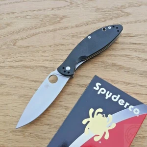 Spyderco Astute Folding Knife 3" Satin Finish 8Cr13MoV Steel Blade G10 Handle - Picture 1 of 11
