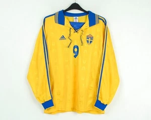 Svezia Ljungberg #9 Casa Camicia XL Uomo 1998 1999 adidas vintage Maglia Lungo - Picture 1 of 15