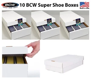 x10 BCW 3000 Ct Super Shoe Box Gaming Baseball Trading Card Storage Fit Toploads - Picture 1 of 11