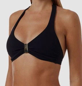 $119 Melissa Odabash Women's Black Provence Pique Bikini Top Swimwear Size 6 - Picture 1 of 3