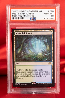 PSA 10 | 2017 MTG Magic The Gathering Modern Masters MISTY RAINFOREST | *POP 3* - Image 1 of 2