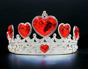 Queen of Heart Crown, Love Crown, Valentine Crown, Silver Crown, Wedding Crown - Picture 1 of 8