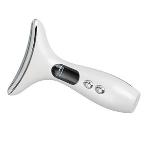 Neck Face Beauty Device Face Neck Lifting Massager Microfrequency Vibration - Picture 1 of 24