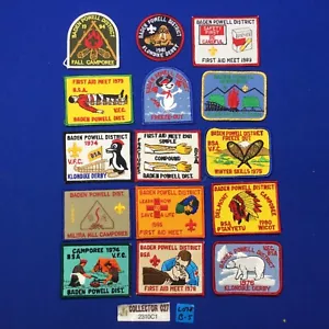 Lote mixto de 15 parches Boy Scout Valley Forge Council Baden Powell District #B-5 - Imagen 1 de 8