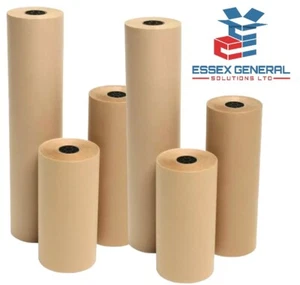 KRAFT PAPER 90GSM WRAPPING CRAFT BROWN PAPER ROLL MULT-LISTING - Picture 1 of 4