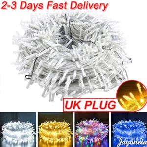 Mains Plug In Fairy String Lights 10-100M LED Xmas Party Garden Wedding Outdoor - Picture 1 of 39