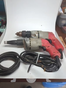 MILWAUKEE 3/8" Hammer Drill- #5392-1 & ScrewShooter 6750 W/ Cone Parts Or Repair - Picture 1 of 12