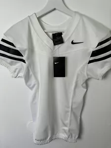 Nike Stock Vapor Pro Football Jersey White Black Boy's CI3909-106 $70 Size S New - Picture 1 of 7
