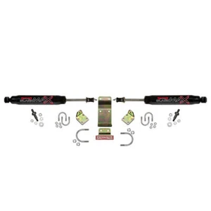 Skyjacker Fits 2018 Jeep Wrangler JL - Black Dual Steering Damper Kit - Picture 1 of 2