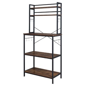 5-Tier Bakers Rack Microwave Oven Stand Kitchen Utility Cart Storage Shelf - Picture 1 of 13