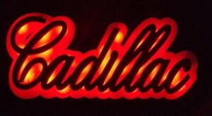 Cadillac gift, Word sign,  emblem,Custom Word LED,  car sign,  Night light