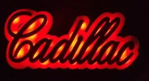 Cadillac Geschenk, Wortzeichen, Emblem, Custom Word LED, Autoschild, Nachtlicht - Bild 1 von 1