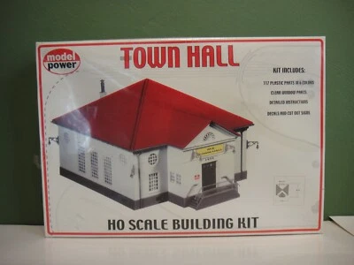 Model Power - HO Scale - TOWN HALL Building Kit - #400 - New / Sealed - Image 1 of 4