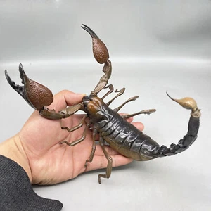 Red Claw Emperor Giant Scorpion Bronze Statue Decor, Exquisite Art Collectibles - Foto 1 di 14