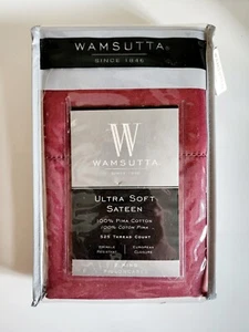 Wamsutta Ultra Soft Sateen King Pillowcase Pair In Red New Sealed - Picture 1 of 2
