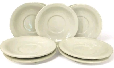 8 Libbey NR-2 Ultima 7 Cream White Round Luncheon Cup Soup Plate Dinnerware Cafe - Image 1 of 4