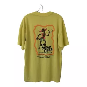 Vintage Bahamas Cafe Johnny Kanu T-Shirt Hanes Etikett Gr. XL JUNKANOO gelb - Bild 1 von 22