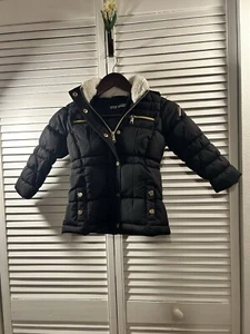 Steve Madden Kids Black Jacket Removable Faux Fur Trim Hoodie Size 4 - Picture 1 of 20
