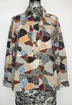 Camisa Edun Mujer Talla 2 Nueva Con Etiquetas Estampada 100% Algodón Foto 1 de 4