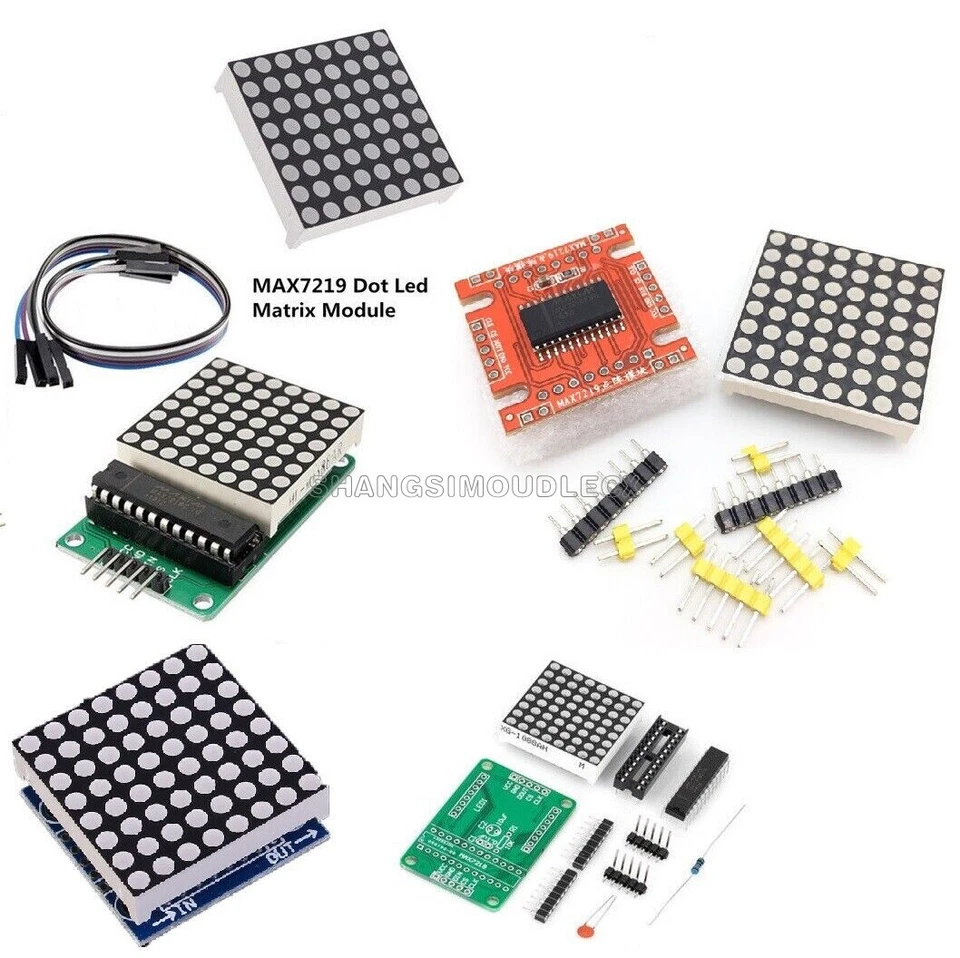 DIY Kits 8x8 3mm/5mm Dot Matrix Display Red/Full Color RGB LED MAX7219 - Bild 1 von 1